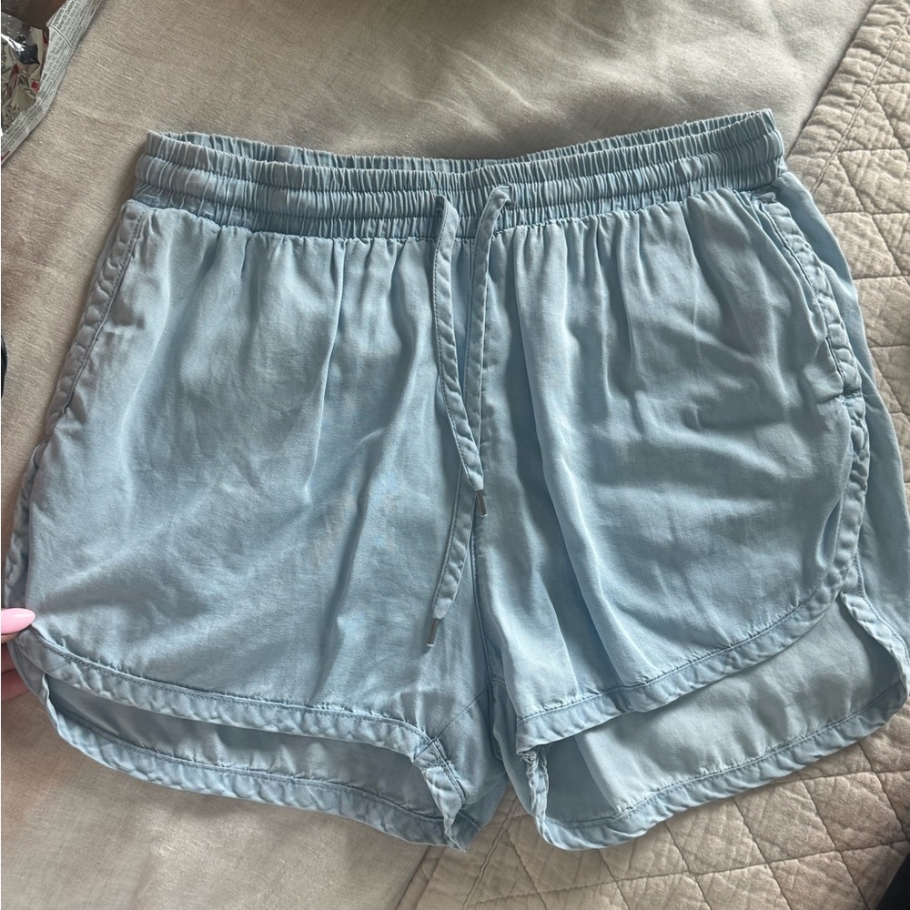 Light Blue Women's Draw String Shorts